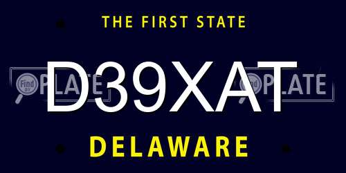 D39XAT Delaware License Plate