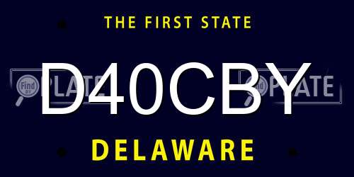 D40CBY Delaware License Plate