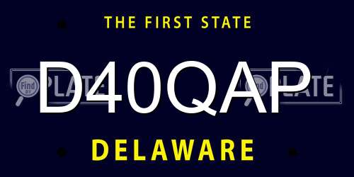 D40QAP Delaware License Plate