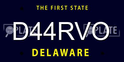 D44RVO Delaware License Plate