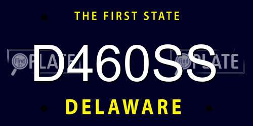 D460SS Delaware License Plate