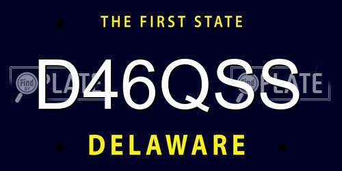 D46QSS Delaware License Plate