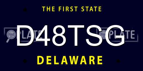 D48TSG Delaware License Plate
