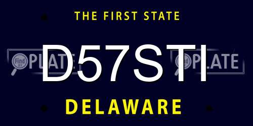 D57STI Delaware License Plate