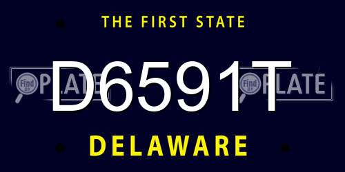 D6591T Delaware License Plate