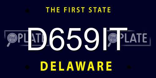 D659IT Delaware License Plate