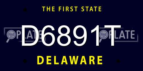 D6891T Delaware License Plate