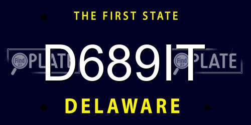 D689IT Delaware License Plate