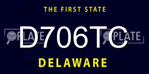 D706TC Delaware License Plate