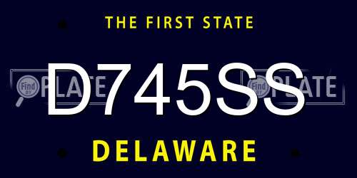 D745SS Delaware License Plate
