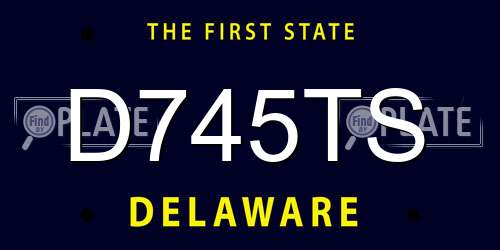 D745TS Delaware License Plate
