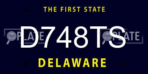 D748TS Delaware License Plate
