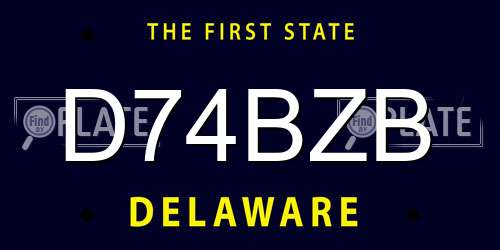 D74BZB Delaware License Plate