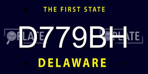 D779BH Delaware License Plate