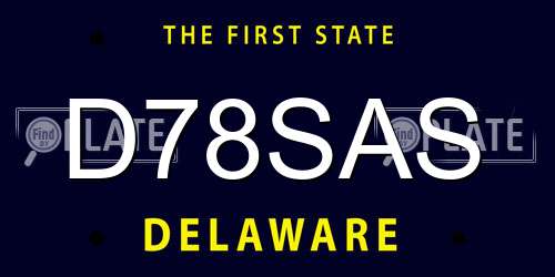D78SAS Delaware License Plate