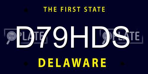 D79HDS Delaware License Plate