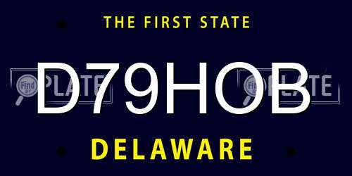 D79HOB Delaware License Plate