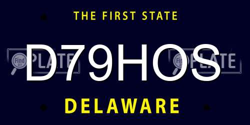 D79HOS Delaware License Plate
