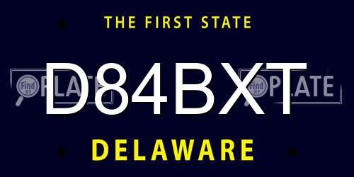 D84BXT Delaware License Plate