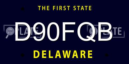 D90FQB Delaware License Plate