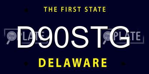 D90STG Delaware License Plate