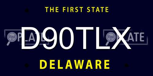 D90TLX Delaware License Plate