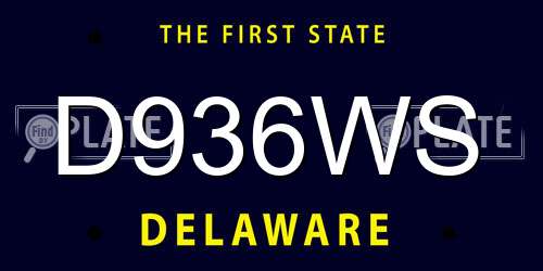 D936WS Delaware License Plate