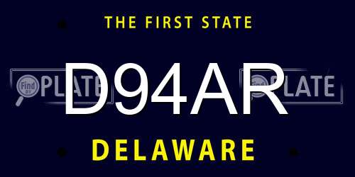 D94AR Delaware License Plate