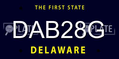 DAB28G Delaware License Plate