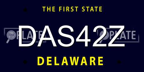 DAS42Z Delaware License Plate