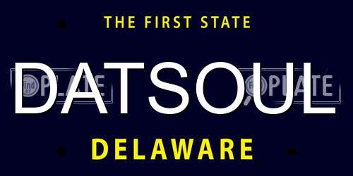 DATSOUL Delaware License Plate