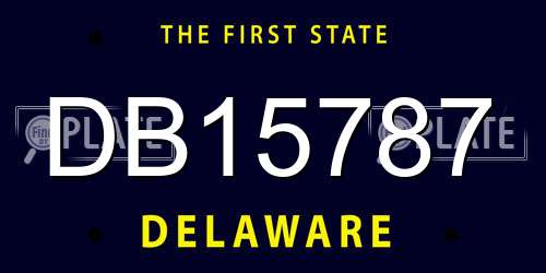 DB15787 Delaware License Plate