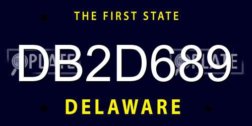 DB2D689 Delaware License Plate