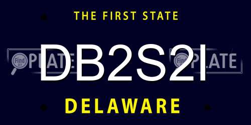 DB2S2I Delaware License Plate