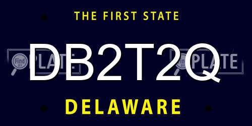 DB2T2Q Delaware License Plate