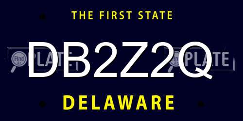 DB2Z2Q Delaware License Plate