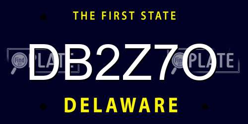 DB2Z7O Delaware License Plate