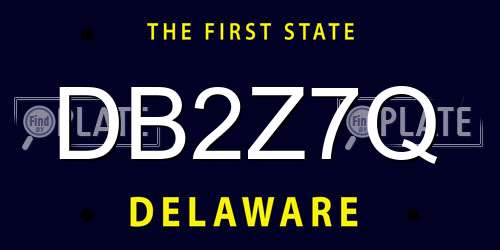 DB2Z7Q Delaware License Plate