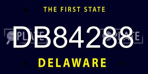 DB84288 Delaware License Plate