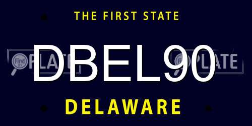 DBEL90 Delaware License Plate