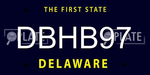 DBHB97 Delaware License Plate