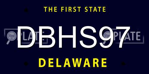 DBHS97 Delaware License Plate