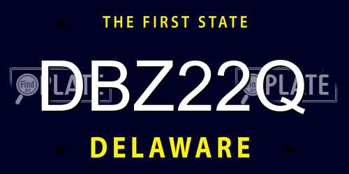 DBZ22Q Delaware License Plate