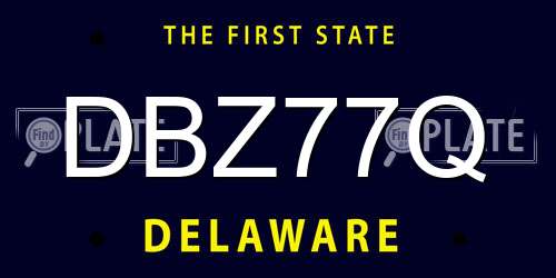 DBZ77Q Delaware License Plate