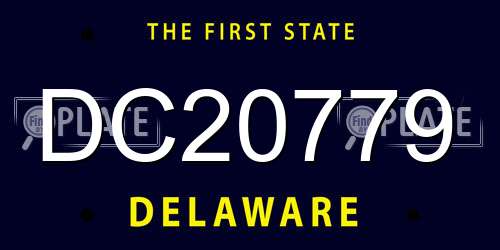 DC20779 Delaware License Plate