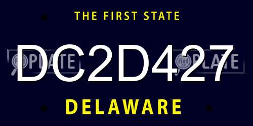 DC2D427 Delaware License Plate