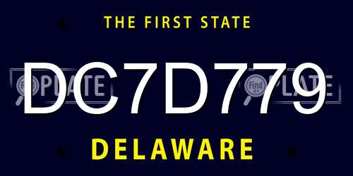 DC7D779 Delaware License Plate