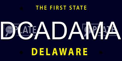 DCADAMA Delaware License Plate