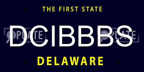 DCIBBBS Delaware License Plate