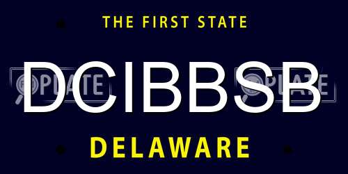 DCIBBSB Delaware License Plate